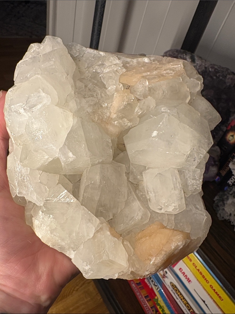 Apophyllite Stilbite Specimen, Natural Indian Crystal Cluster